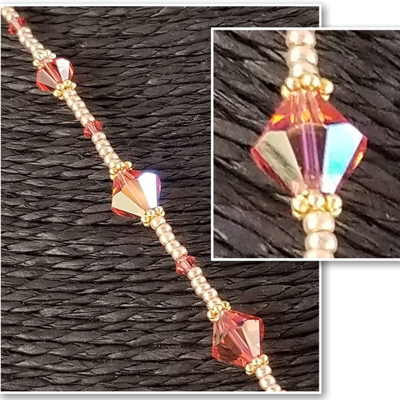 Lampwork & AB Swarovski Crystal Statement Necklace - Picture 7 of 7